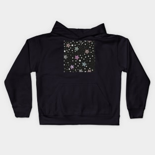 Stars with shining pastel stars Kids Hoodie